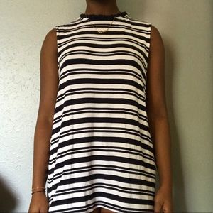 Cato striped high low dress